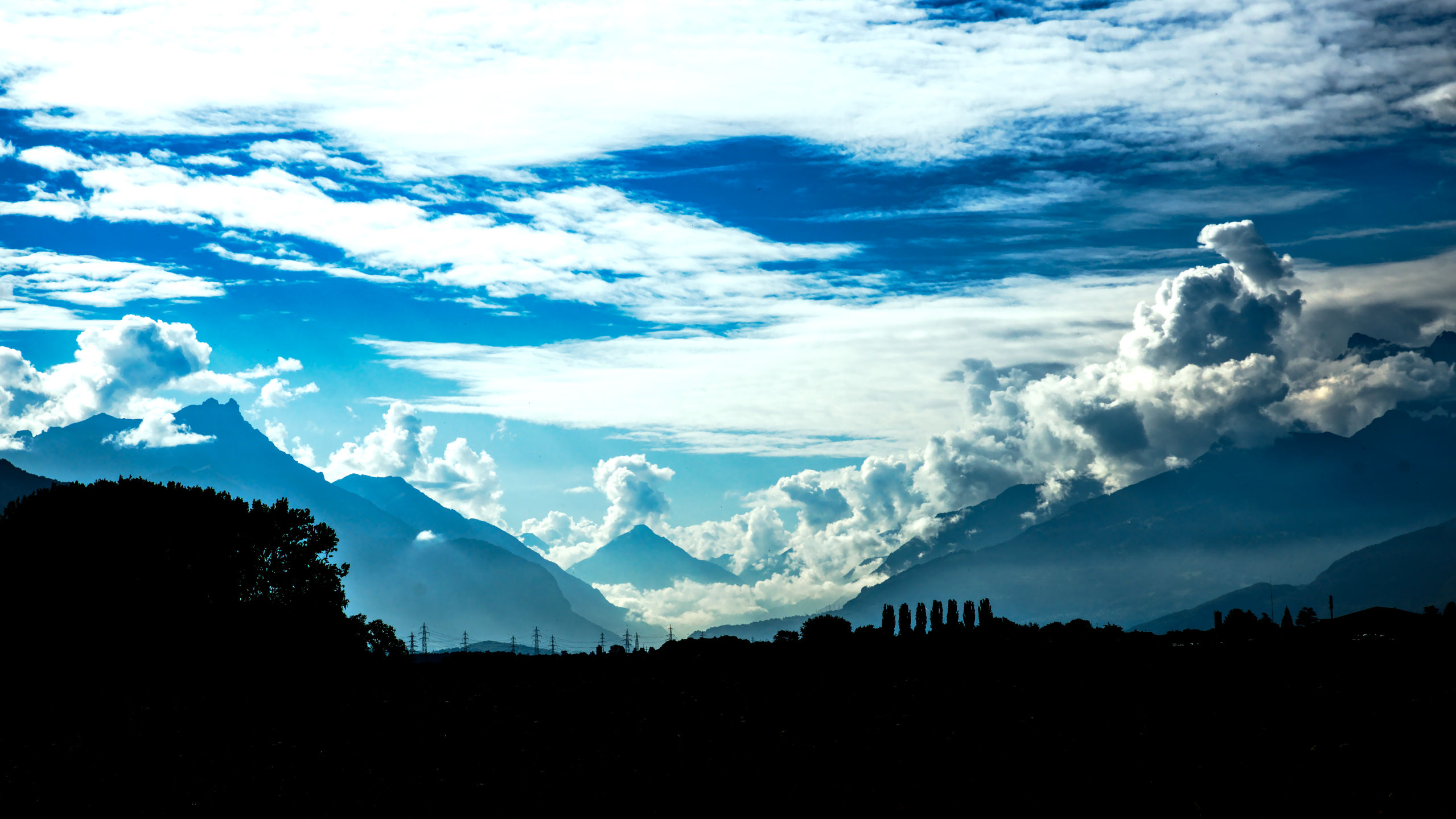 Paysage valloné en Suisse au Valais